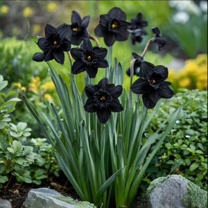 Нарцисс Тень Королевы купить по цене от 500р. в интернет-магазине «Посадика» с доставкой почтой в в Шахтые и по всей России – [изображение №1].